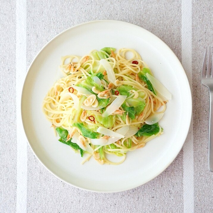 桜海老と春キャベツのパスタ